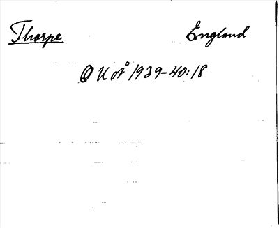 Bild på arkivkortet för arkivposten Thorpe