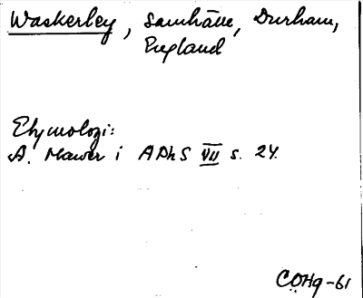 Bild på arkivkortet för arkivposten Waskerley