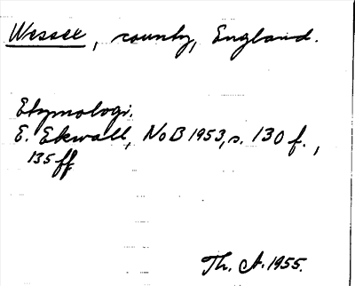 Bild på arkivkortet för arkivposten Wessex