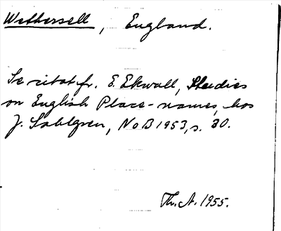 Bild på arkivkortet för arkivposten Wethersell