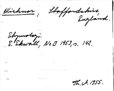 Bild på arkivkortet för arkivposten Wichnor