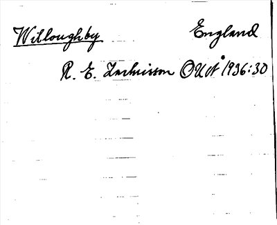 Bild på arkivkortet för arkivposten Willoughby