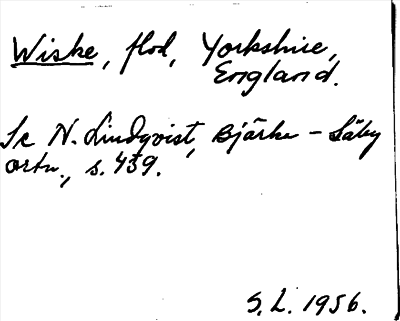 Bild på arkivkortet för arkivposten Wiske