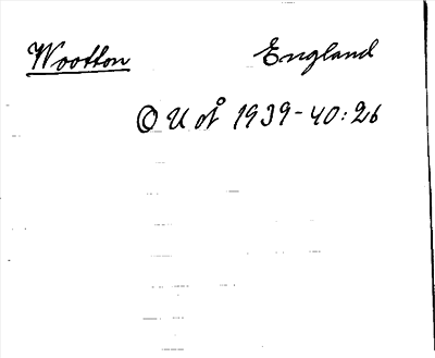 Bild på arkivkortet för arkivposten Wootton