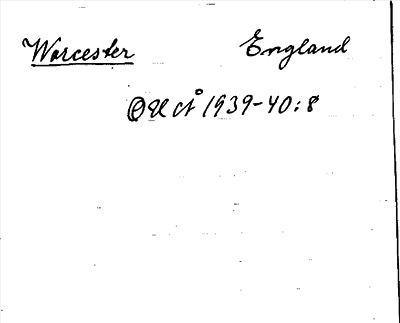 Bild på arkivkortet för arkivposten Worcester