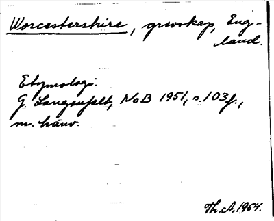 Bild på arkivkortet för arkivposten Worcestershire