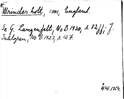 Bild på arkivkortet för arkivposten Wrindes holt