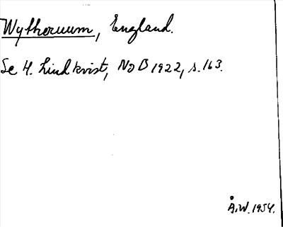 Bild på arkivkortet för arkivposten Wythoruum