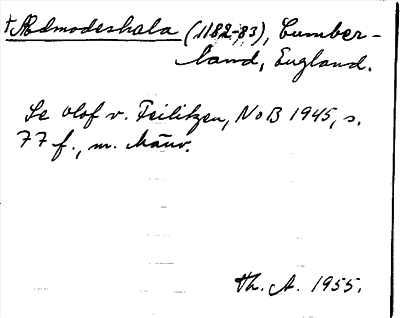 Bild på arkivkortet för arkivposten Ædmodeshala