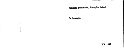 Bild på arkivkortet för arkivposten Arnardís