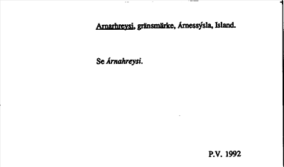 Bild på arkivkortet för arkivposten Arnarhreysi