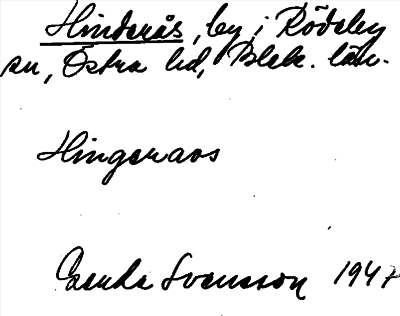 Bild på arkivkortet för arkivposten Hinderås