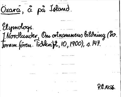 Bild på arkivkortet för arkivposten Öxar