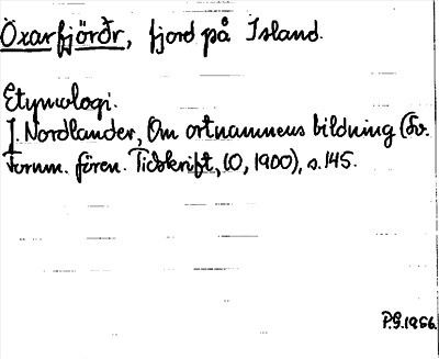 Bild på arkivkortet för arkivposten Öxarfjörðr