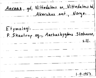Bild på arkivkortet för arkivposten Aaraas