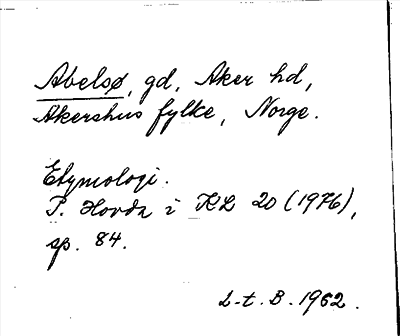 Bild på arkivkortet för arkivposten Abelsø