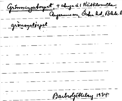 Bild på arkivkortet för arkivposten Grönningatorpet