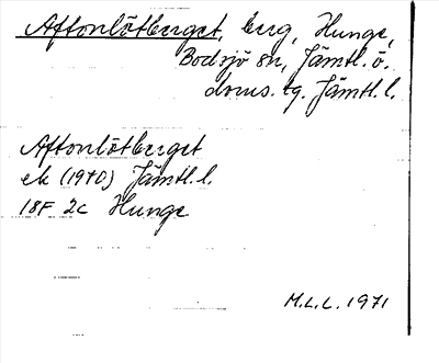 Bild på arkivkortet för arkivposten Aftonlötberget