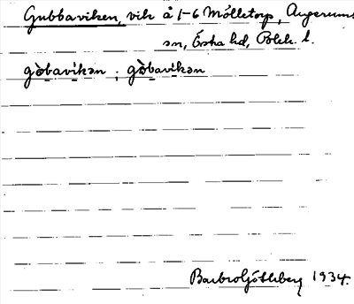 Bild på arkivkortet för arkivposten Gubbaviken