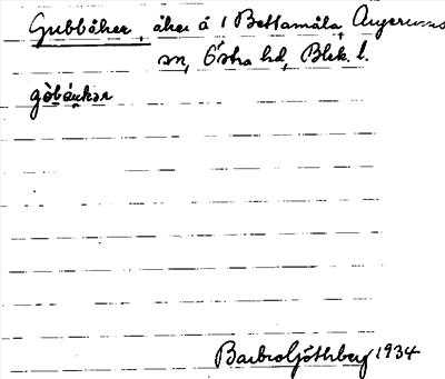 Bild på arkivkortet för arkivposten Gubbåker