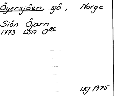 Bild på arkivkortet för arkivposten Öyersjöen