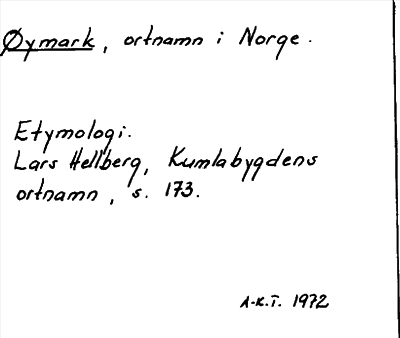 Bild på arkivkortet för arkivposten Øymark