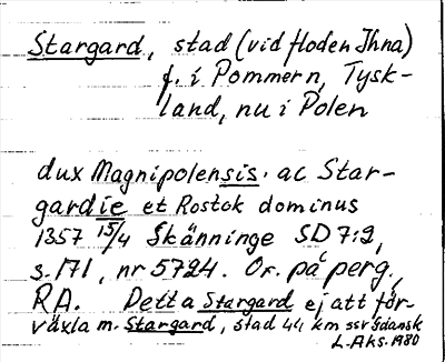 Bild på arkivkortet för arkivposten Stargard