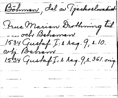 Bild på arkivkortet för arkivposten Böhmen
