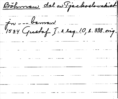 Bild på arkivkortet för arkivposten Böhmen