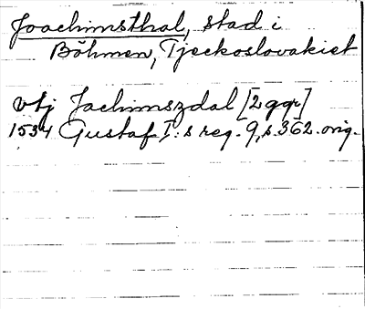 Bild på arkivkortet för arkivposten Joachimsthal