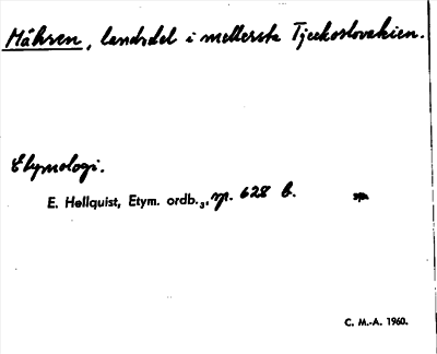 Bild på arkivkortet för arkivposten Mähren
