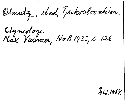 Bild på arkivkortet för arkivposten Olmütz
