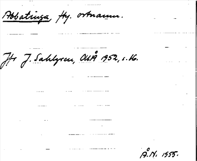 Bild på arkivkortet för arkivposten Abbatinga