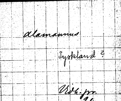 Bild på arkivkortet för arkivposten alamannus