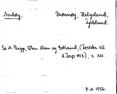 Bild på arkivkortet för arkivposten Andøy
