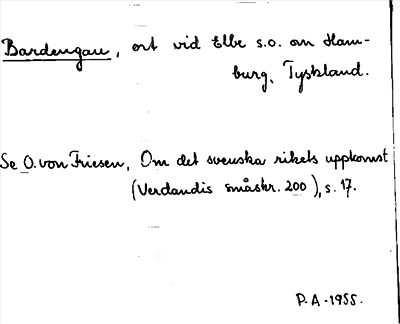 Bild på arkivkortet för arkivposten Bardengau