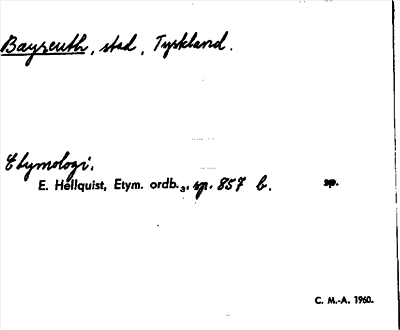 Bild på arkivkortet för arkivposten Bayreuth