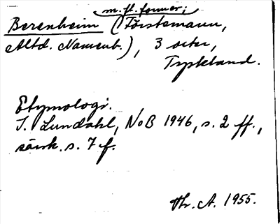 Bild på arkivkortet för arkivposten Berenheim