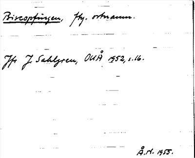 Bild på arkivkortet för arkivposten Biscopfingen