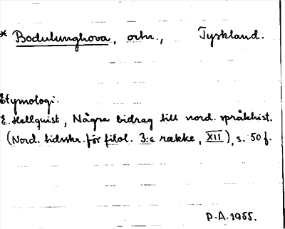 Bild på arkivkortet för arkivposten Bodulunghova