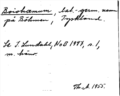 Bild på arkivkortet för arkivposten Boiohæmum