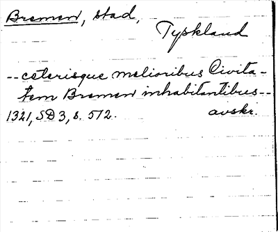 Bild på arkivkortet för arkivposten Bremen
