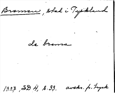 Bild på arkivkortet för arkivposten Bremen