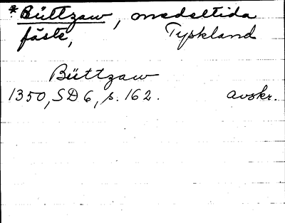 Bild på arkivkortet för arkivposten Büttzaw