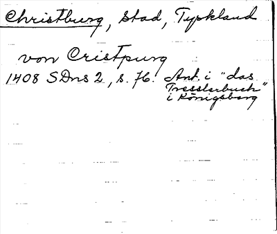 Bild på arkivkortet för arkivposten Christburg