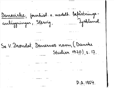 Bild på arkivkortet för arkivposten Danevirke