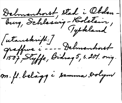 Bild på arkivkortet för arkivposten Delmenhorst