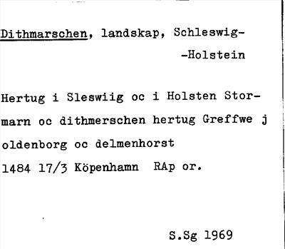 Bild på arkivkortet för arkivposten Ditmarschen