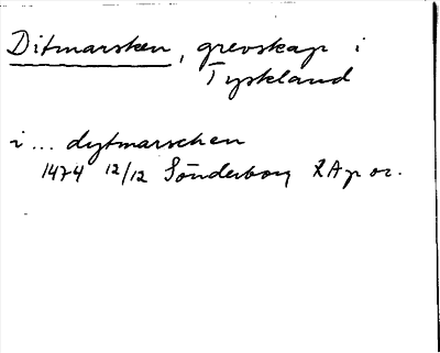 Bild på arkivkortet för arkivposten Ditmarsken
