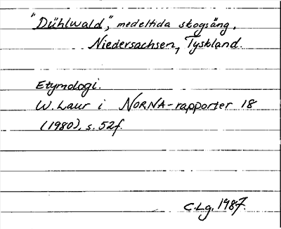 Bild på arkivkortet för arkivposten Dühlwald